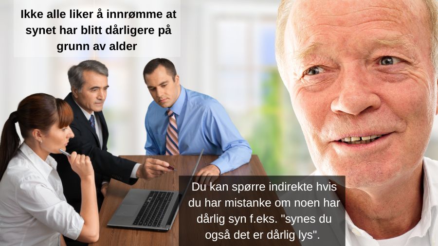 På bildet ser man blindefforbundet.