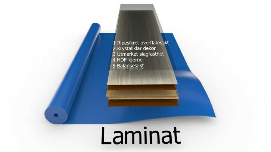 Laminatgulv overflate